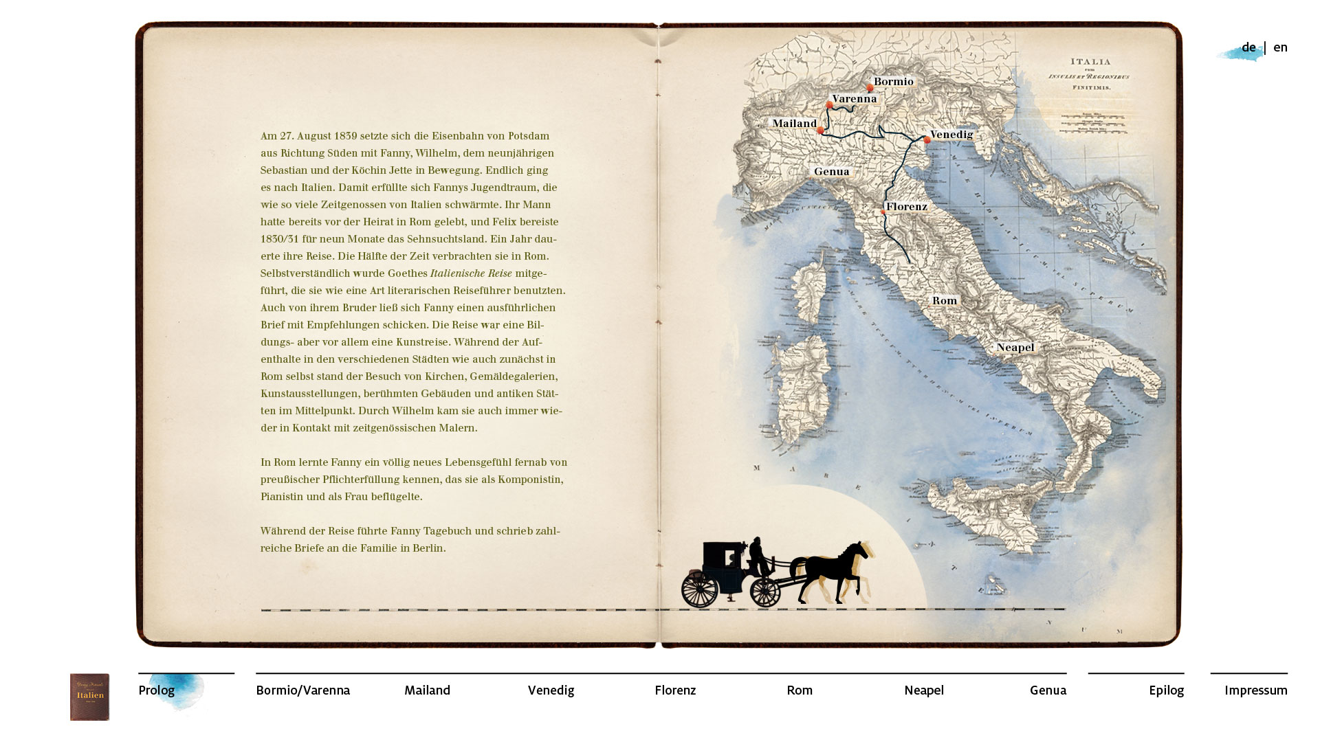 Fanny Hensels Reise nach Italien — © N. Völzow