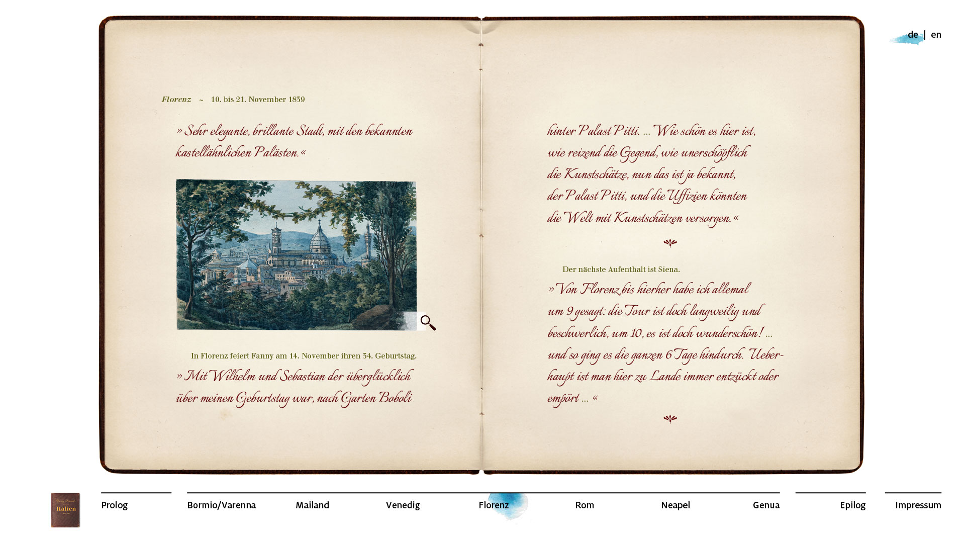 Fanny Hensels Reise nach Italien — © N. Völzow