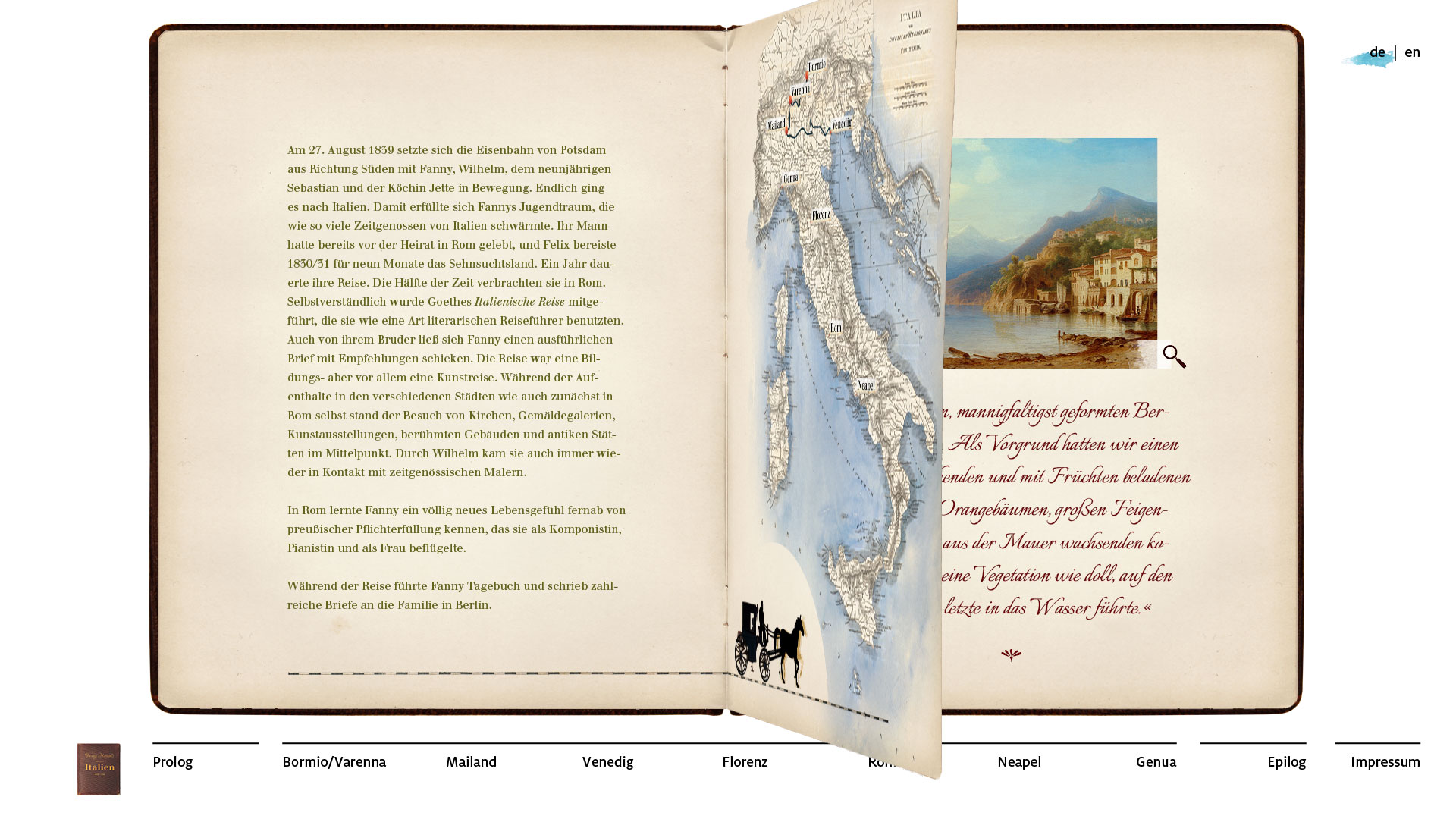 Fanny Hensels Reise nach Italien — © N. Völzow