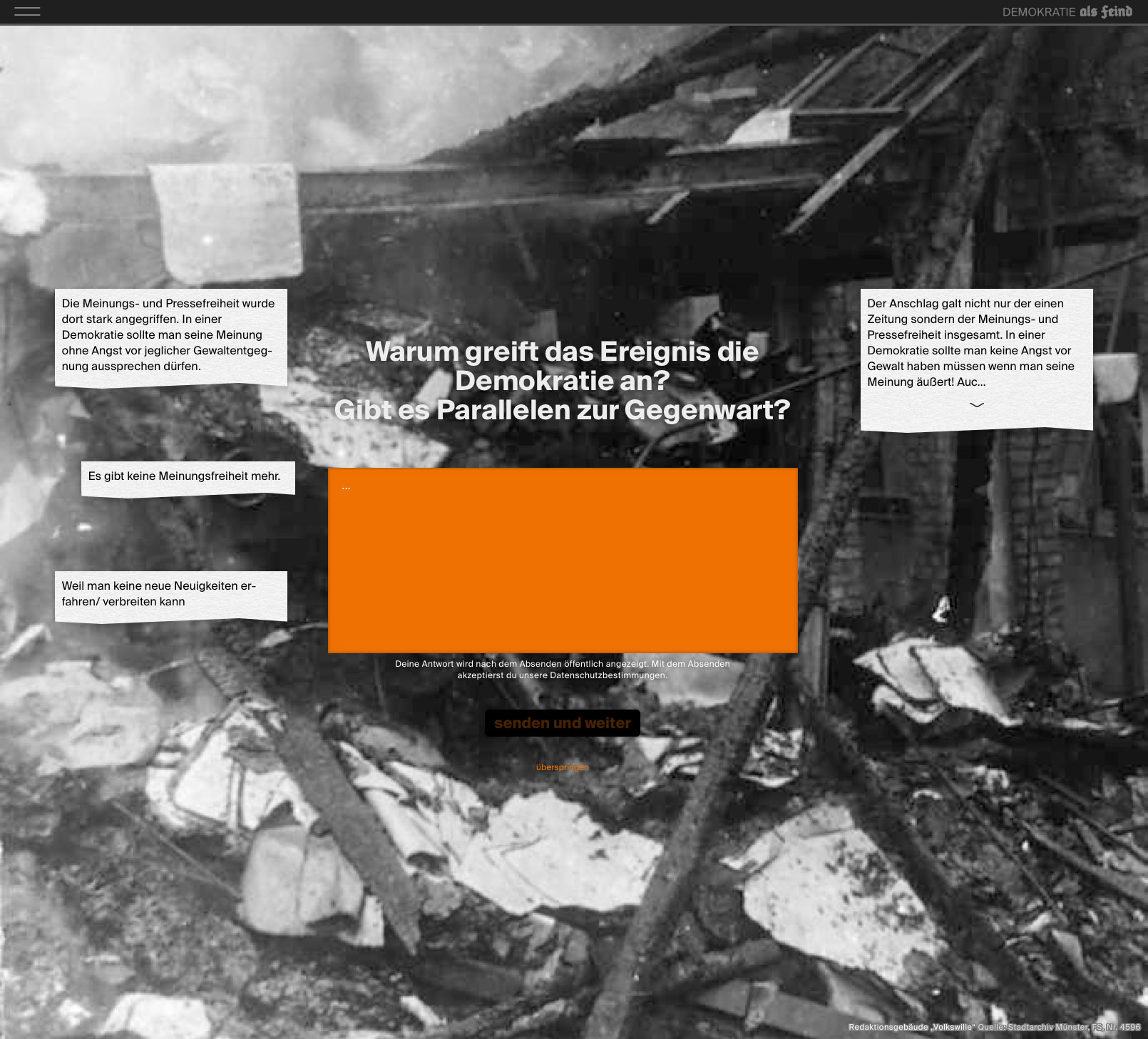 Demokratie als Feind — © N. Völzow